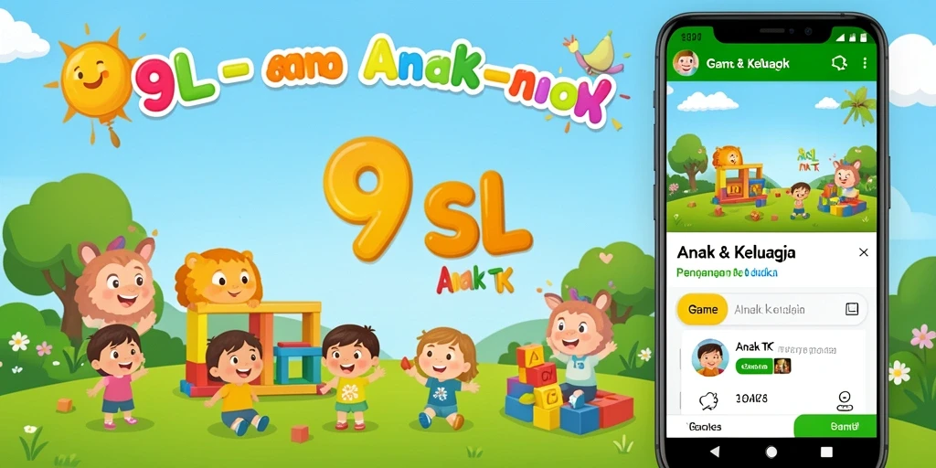 Antarmuka aplikasi 9SL yang menarik dan ramah anak.