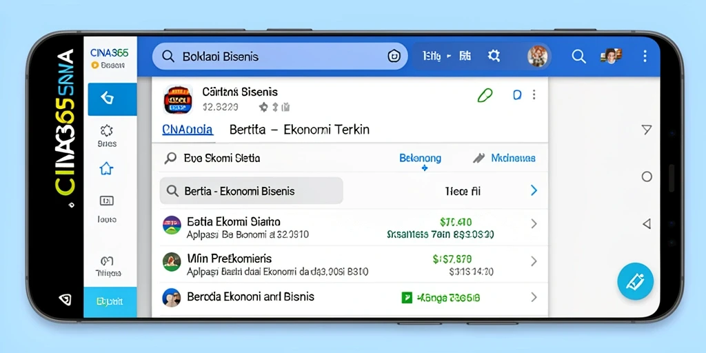 Antarmuka aplikasi CINA365 dengan berita dan analisis terkini.