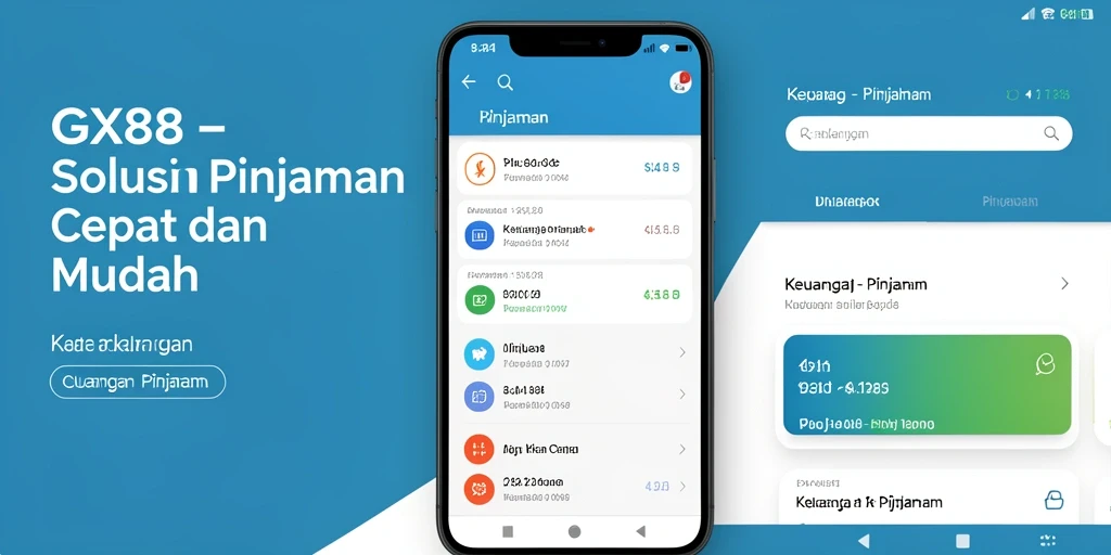 Antarmuka GX88 yang sederhana dan fungsional untuk pengajuan pinjaman.